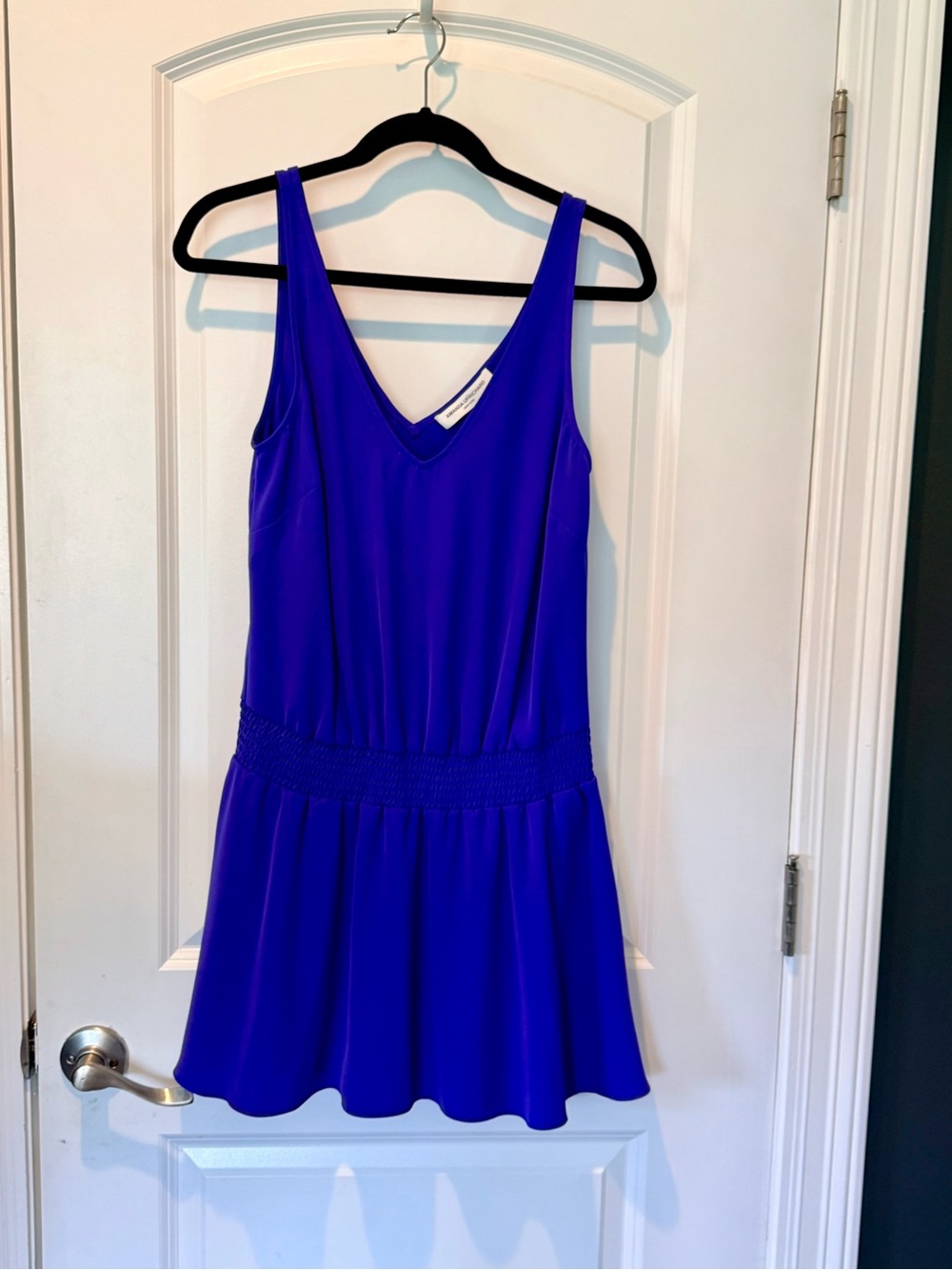 Amanda Uprichard Royal Blue Sleeveless V-Neck Dress